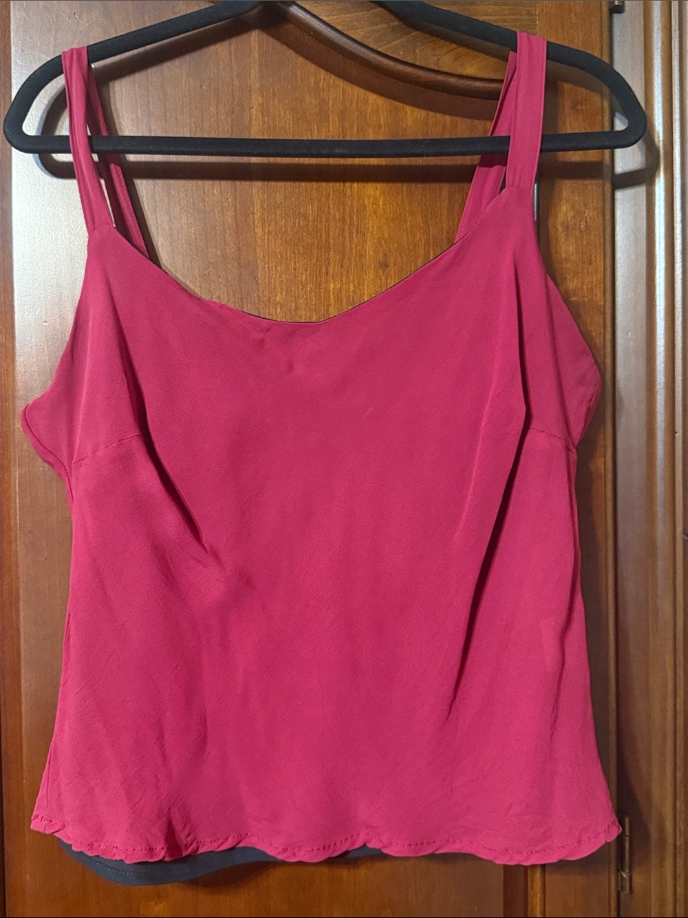 Johnny Was Fuchsia and black  Silk Camisole Size XL